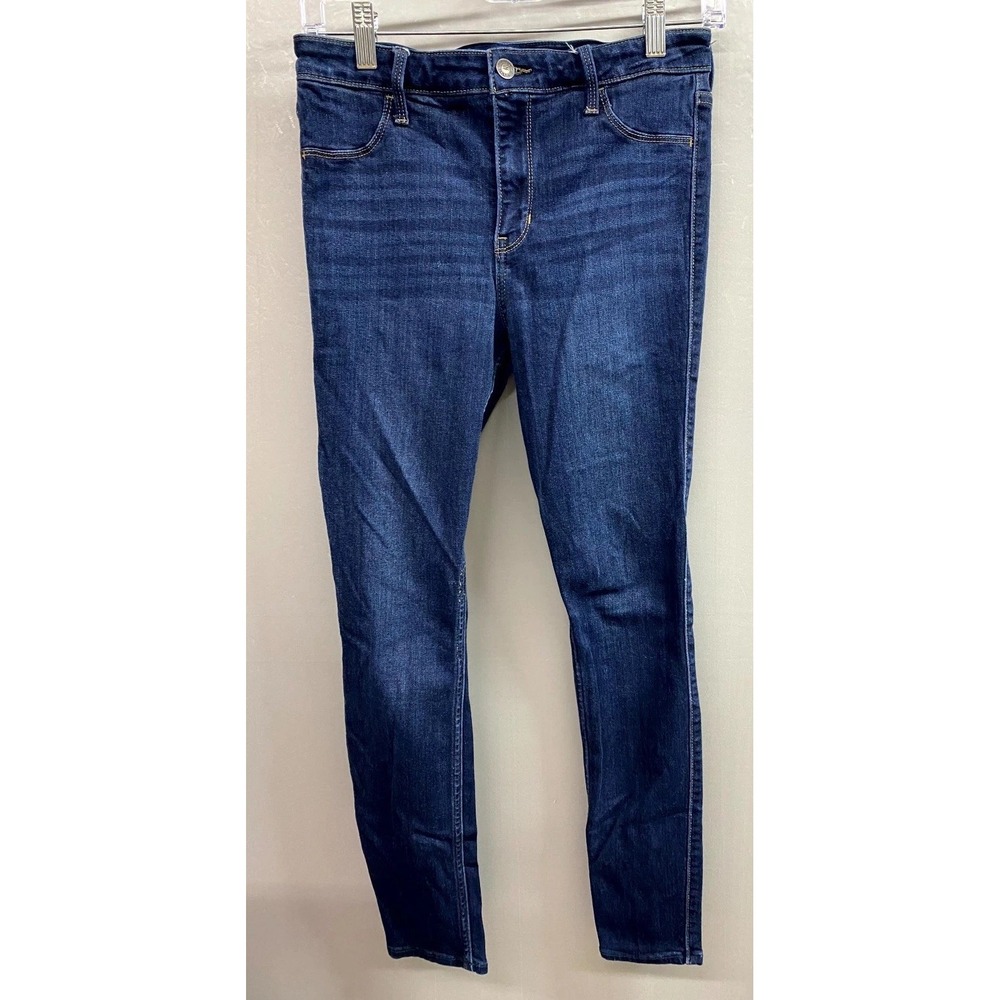 Hollister California High Rise Jean Legging Womens 7 Blue Denim Logo Regular Fit